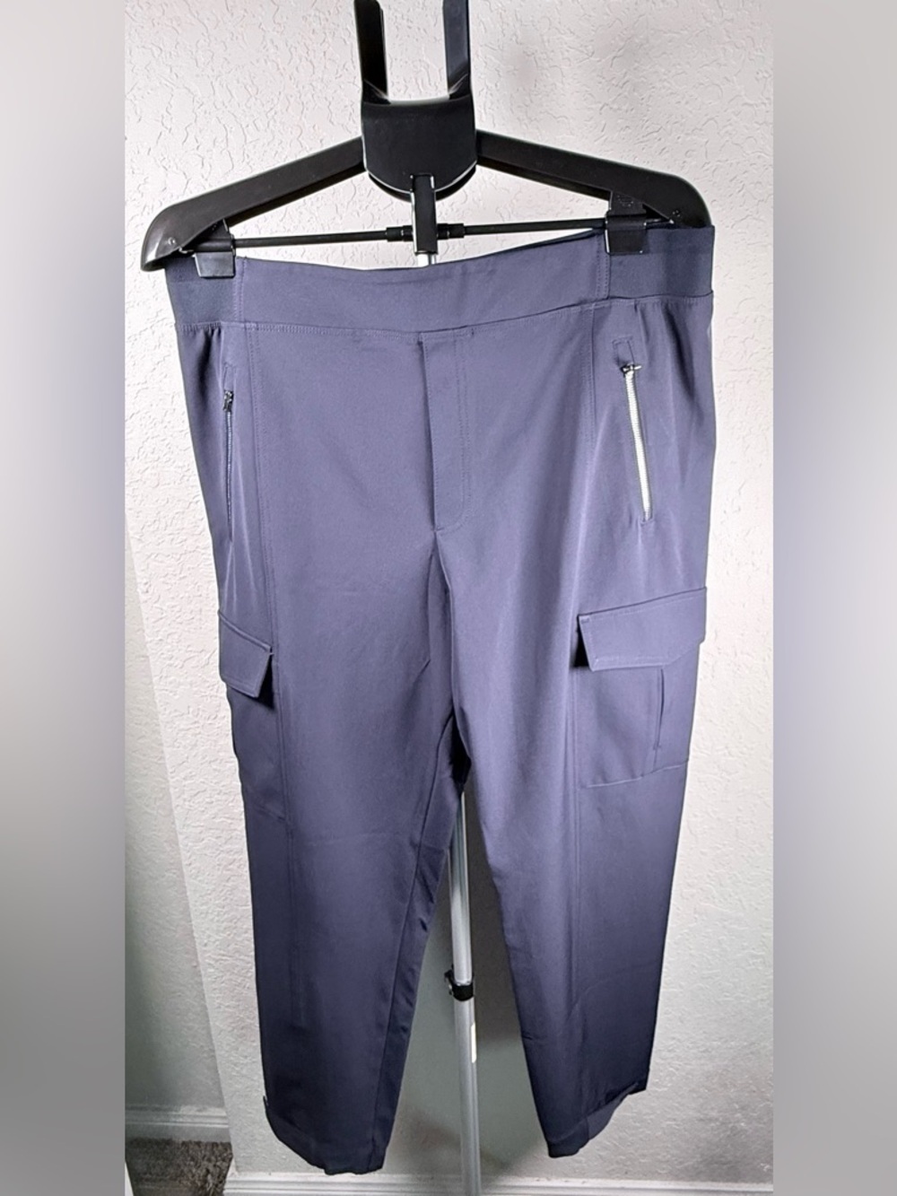 Athleta Size 16 Blue Cargo Ankle Pants Travel Utility Stretch